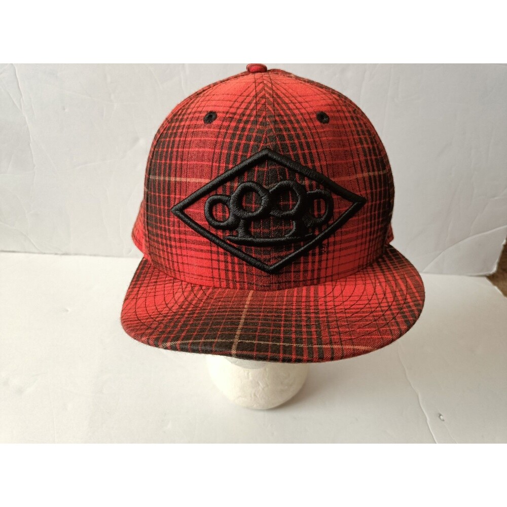 10 Deep Fitted Cap Men's Size 7⅜  Embroidered Red Cap